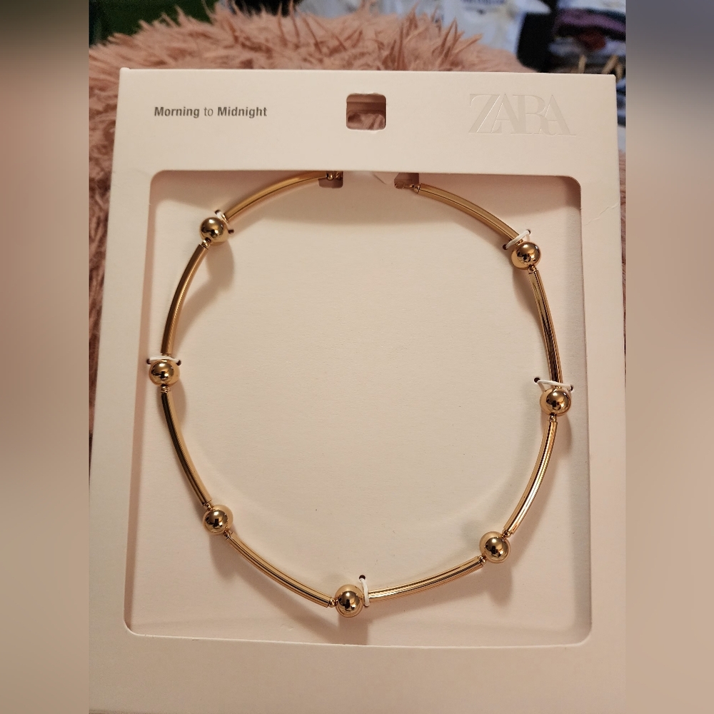 Zara Gold Beaded Necklace